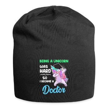 Docteur Licorne 2022 Doctorat Disputation - Bonnet en jersey - noir - Devant