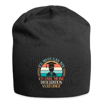 Promotion 2022 Doktor - Jersey-Beanie - Schwarz - Vorne