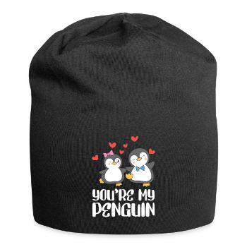 You're my Penguin Valentines Day Couples - Jersey Beanie - black - Front