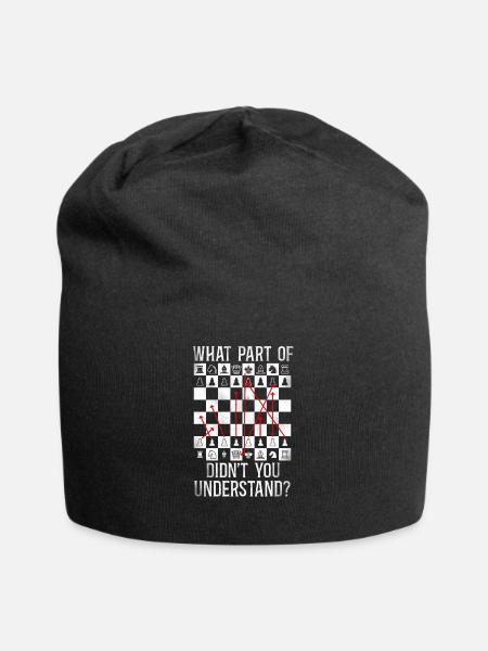 Chess Player Chess Piece Vintage - Jersey-Beanie - Schwarz