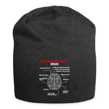 Network Engineering Brain Server Network Engineer - Jersey Beanie - charcoal grey - Front