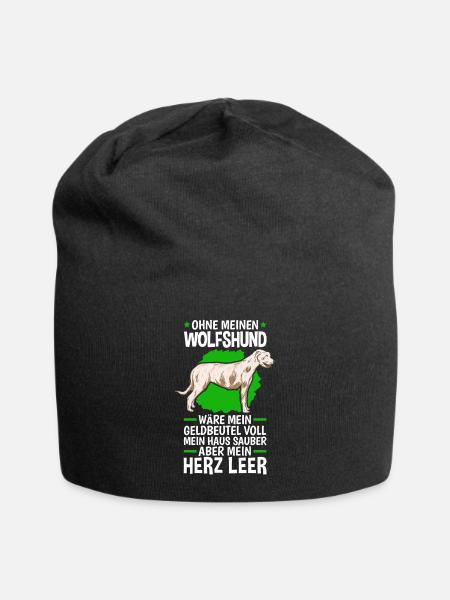 Ohne meinen Irischer Wolfshund Irish Wolfhound - Jersey-Beanie - Schwarz