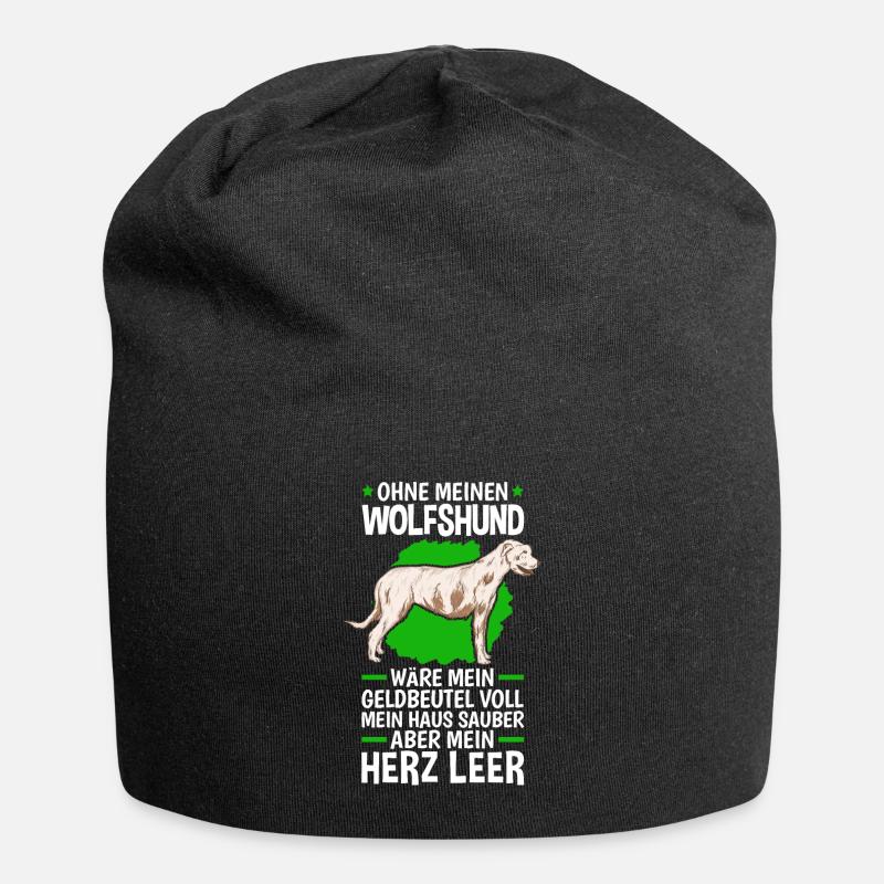 Ohne meinen Irischer Wolfshund Irish Wolfhound - Jersey-Beanie - Schwarz