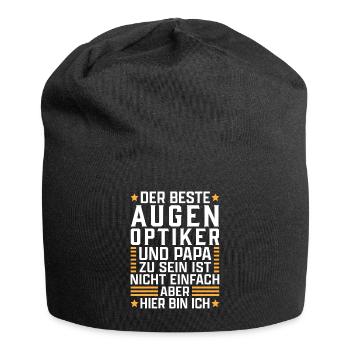 Bester Augenoptiker Papa Optometrist Optiker - Jersey-Beanie - Schwarz - Vorne