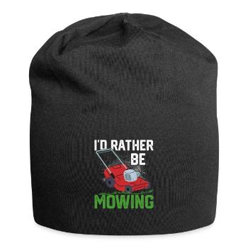 Je préfère tondre la pelouse - Bonnet en jersey - noir - Devant