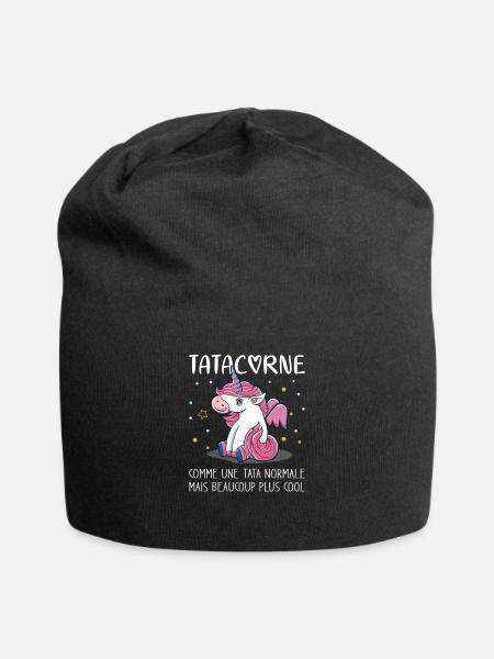 Tatacorne comme une Tata normale plus cool, Licorn - Bonnet en jersey - noir