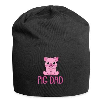 Porc domestique Élevage de sangliers | Cochon - Bonnet en jersey - noir - Devant