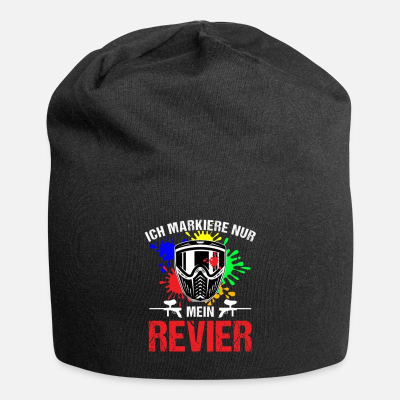Ich markiere mein Revier / Paintball Spieler Farbe - Jersey-Beanie - Schwarz