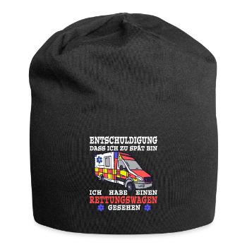 Rettungswagen Blaulicht gesehen zu spät - Jersey-Beanie - Schwarz - Vorne