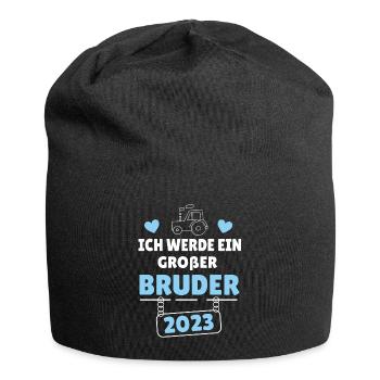 Bald Großer Bruder 2023 Traktor - Jersey-Beanie - Schwarz - Vorne