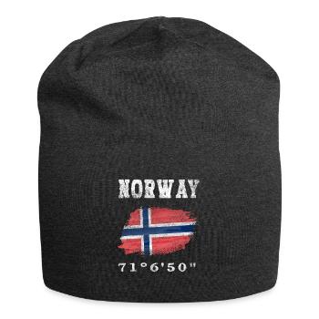 Norvège Norvège Drapeau - Bonnet en jersey - charbon - Devant