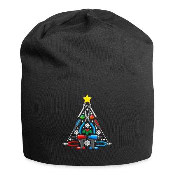 Weihnachtsbaum Handwerker Christbaum Mechaniker - Jersey-Beanie - Schwarz - Vorne