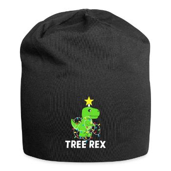 Tree Rex Christmas Dinosaur Tree T Rex Dinosaur - Jersey-Beanie - Schwarz - Vorne