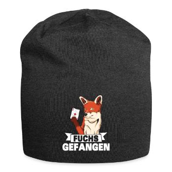Schafkopf Skat Kartenspiel | Doppelkopf - Jersey-Beanie - Anthrazit - Vorne