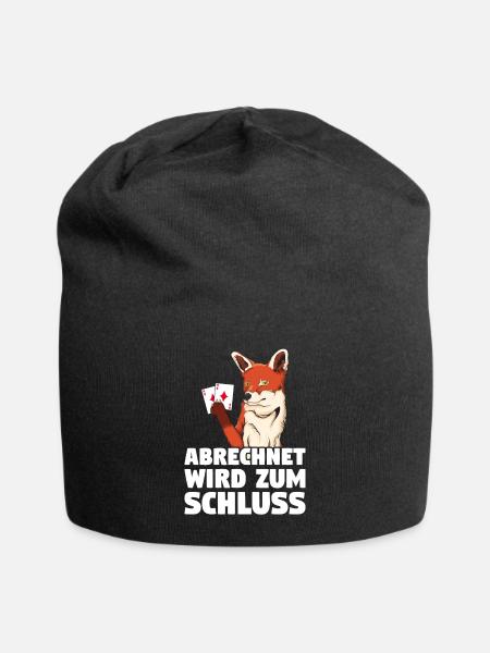 Schafkopf Skat Kartenspiel | Doppelkopf - Jersey-Beanie - Schwarz