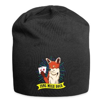 Schafkopf Skat Kartenspiel | Doppelkopf - Jersey-Beanie - Schwarz - Vorne