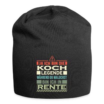 koch ihr malocht ich bin in rente - Jersey-Beanie - Schwarz - Vorne