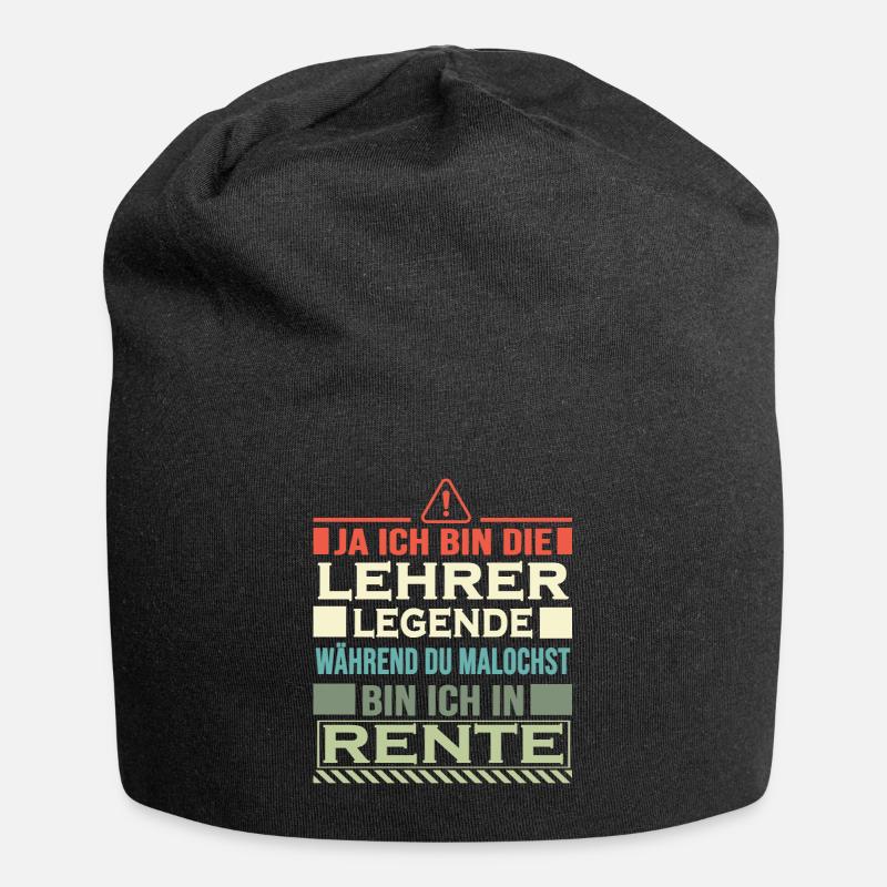 lehrer legende in rente - Jersey-Beanie - Schwarz