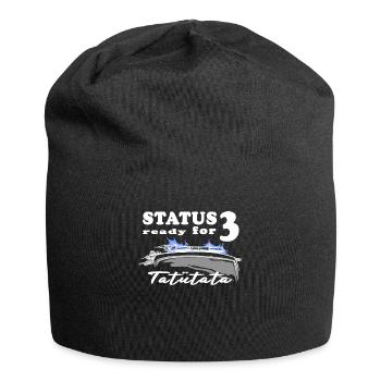 Feuerwehr Status 3 mit Blaulicht Tatütata - Jersey-Beanie - Schwarz - Vorne