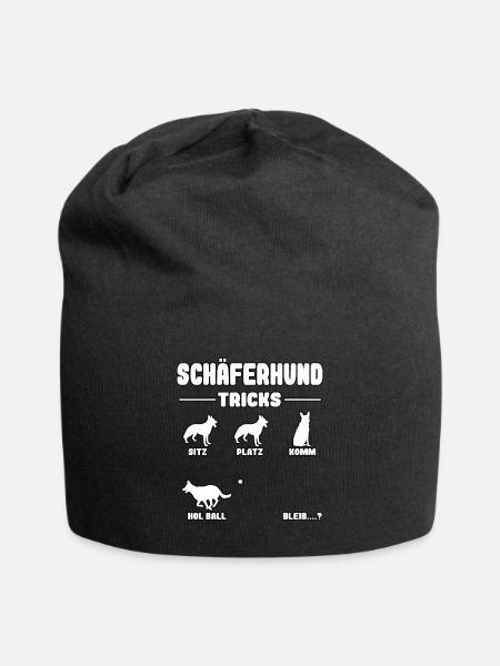 Witziges Deutscher Schäferhund Hunde Tricks - Jersey-Beanie - Schwarz