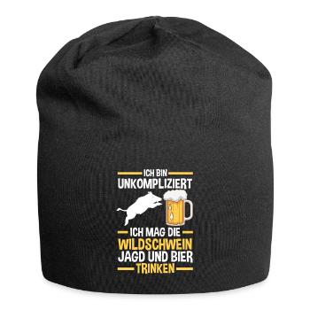 Jäger Wildschweinjagd Bier Jagd - Jersey-Beanie - Schwarz - Vorne
