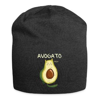 vegan vegetarian healthy food veganfood organic - Jersey-Beanie - Anthrazit - Vorne