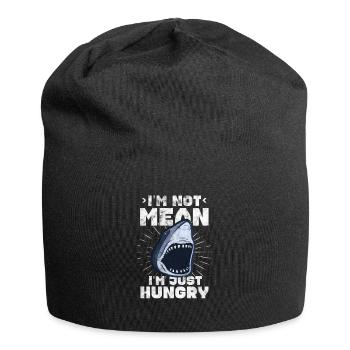 Shark Sharks Shark Fin Shark Sea Gift - Jersey Beanie - black - Front