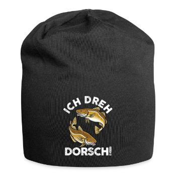 Angeln Angler Dorsch Fischer - Jersey-Beanie - Schwarz - Vorne