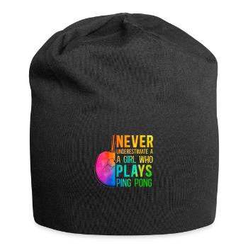 Ping Pong Table Tennis Fille - Bonnet en jersey - noir - Devant