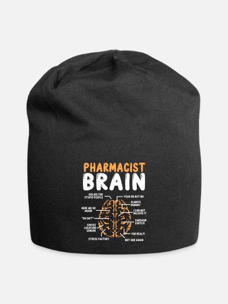 Pharmacist Brain Pharmacy School Graduation Party - Jersey-Beanie - Schwarz