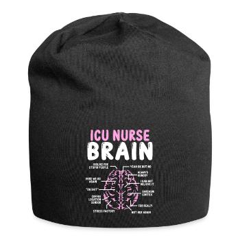 Neuro ICU Nurse Accessoires ICU Nurse for Work - Jersey-Beanie - Schwarz - Vorne