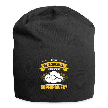 Météorologie Météo Météo Grenouille Cadeau - Bonnet en jersey - noir - Devant