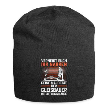 Seine Majestät der Gleisbauer Gleisbau - Jersey-Beanie - Anthrazit - Vorne