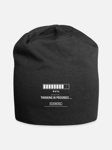 Thinking in progress... Ladesymbol Thinking - Jersey-Beanie - Schwarz