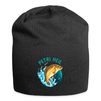 Petri Heil Fishing Carp Fishing Saying - Jersey Beanie - black - Front