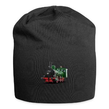 Dampflok Zug I Eisenbahn Lokomotive - Jersey-Beanie - Schwarz - Vorne