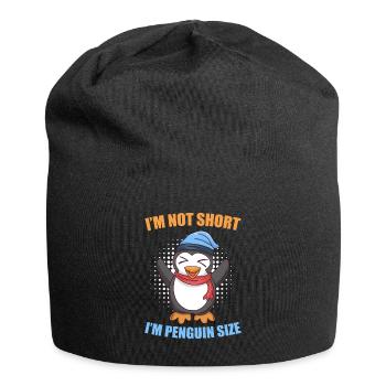 Not small only penguin size Penguin Size - Jersey Beanie - black - Front