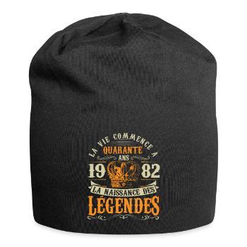 Anniv 40 ans Anniversaire 1982 - Bonnet en jersey - noir - Devant