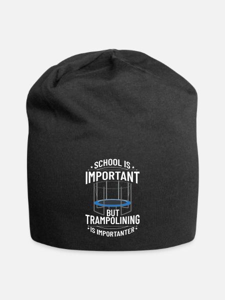 Trampolin Trampolinturnen Trampolinspringen - Jersey-Beanie - Schwarz