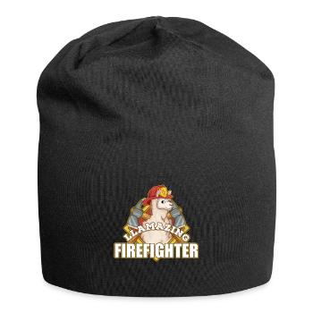Feuerwehrmann - Jersey-Beanie - Schwarz - Vorne