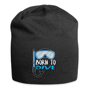 Born To Dive Scuba Diving Diver - Jersey Beanie - black - Front