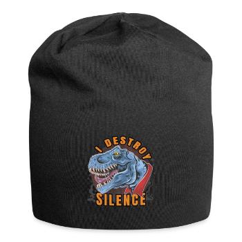 I Destroy Silence. I destroy silence and tranquility. - Jersey Beanie - black - Front