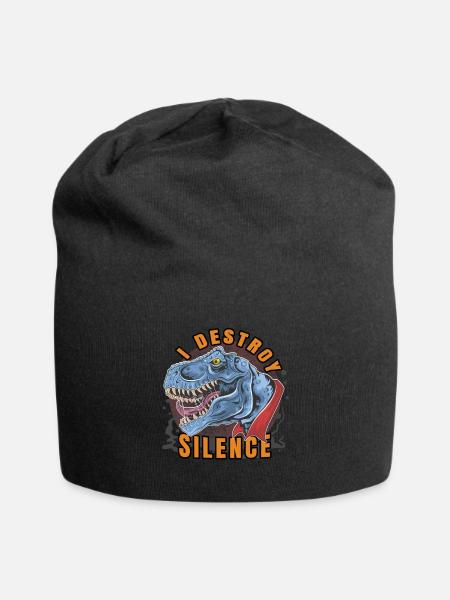 I Destroy Silence. Ich Zerstöre Stille und Ruhe. - Jersey-Beanie - Schwarz