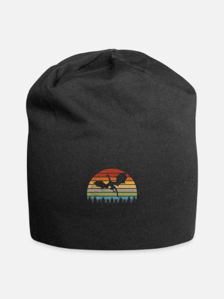 Drache - Jersey-Beanie - Schwarz
