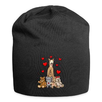 Lévrier Galgo Espanol - Bonnet en jersey - noir - Devant