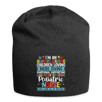 Pediatric Nurse Accessories PEDS Pediatric Nurse - Jersey Beanie - black - Front