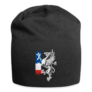 griffon debout bleu blanc rouge Rostock - Bonnet en jersey - noir - Devant