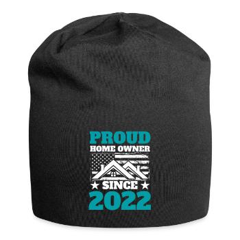 Construction de maison 2022 Déménagement du propriétaire - Bonnet en jersey - noir - Devant