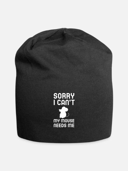 Mice Mouse Color Mouse Pet Breeder Gift - Jersey Beanie - black