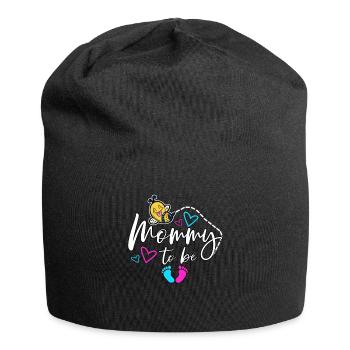 Mommy To Be Bee Maternity Baby Shower - Jersey-Beanie - Schwarz - Vorne